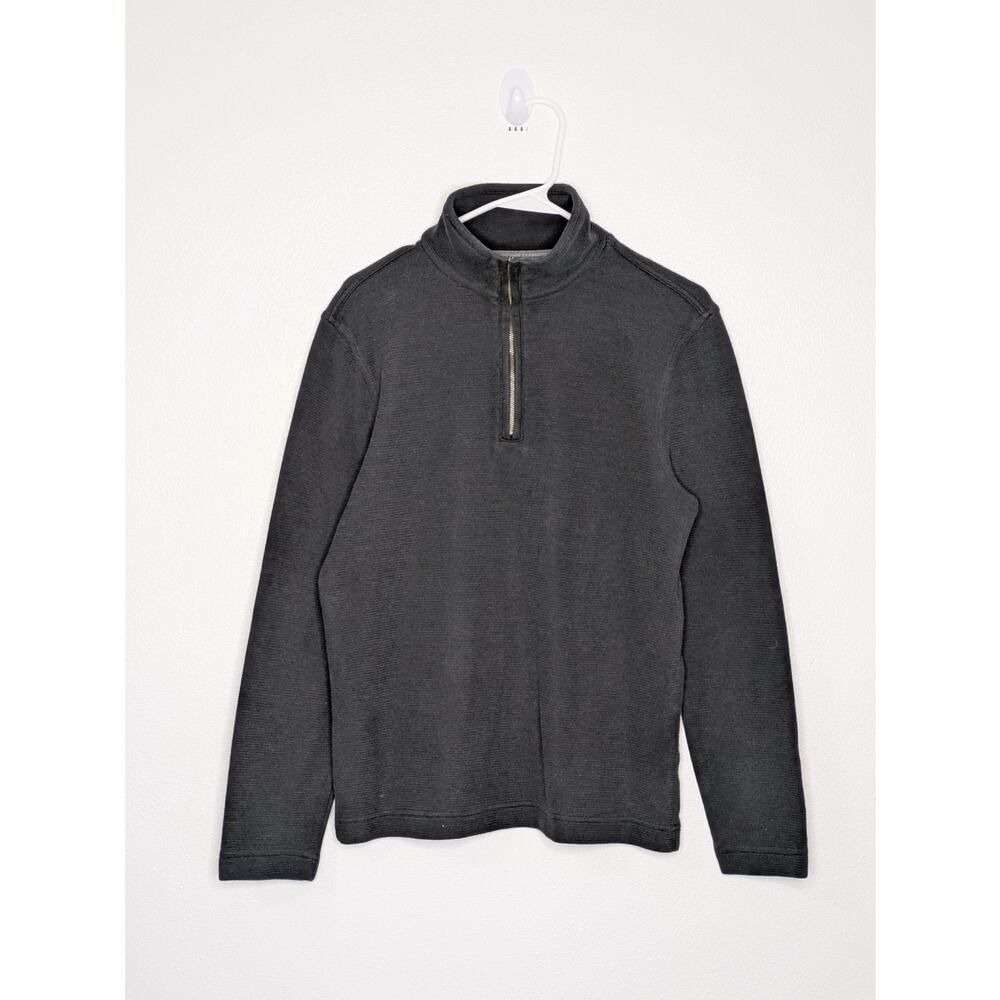 Banana Republic Men’s Sweater 1/4 Zip Polyester Blend Gray Size Medium